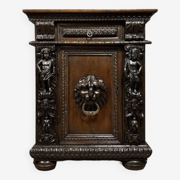 Piémont - Lombardie époque XVII eme: meuble d'apparat Renaissance Italienne en noyer