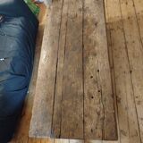 rustic coffee table, workshop style