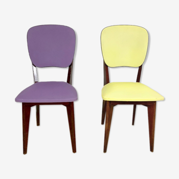 Duo de chaises colorées