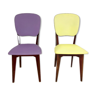 Duo de chaises colorées