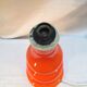 Vintage lamp foot in opaline orange double fires-years 70