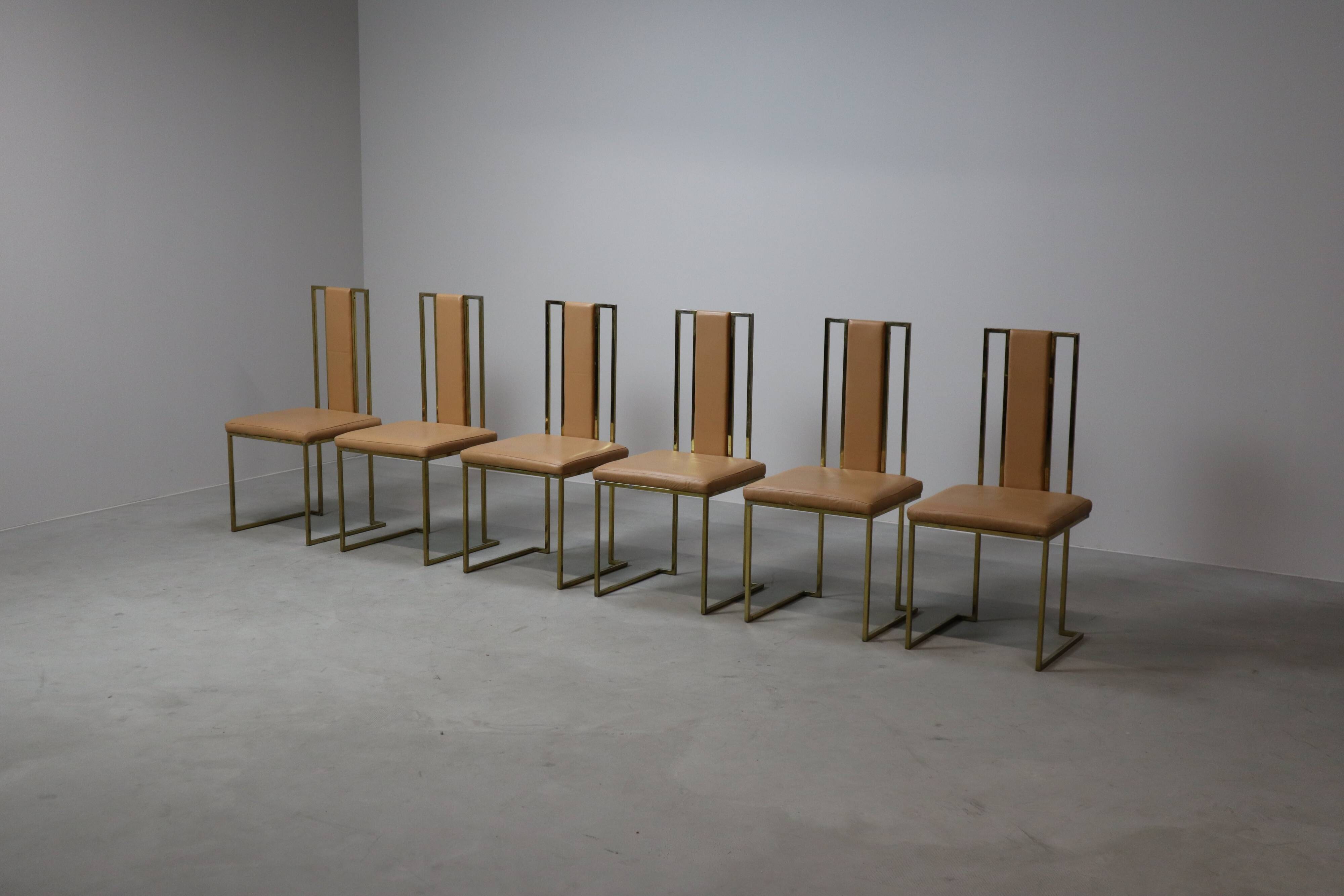 Set of 6 dining chairs by Renato Zevi, Italy 1970s