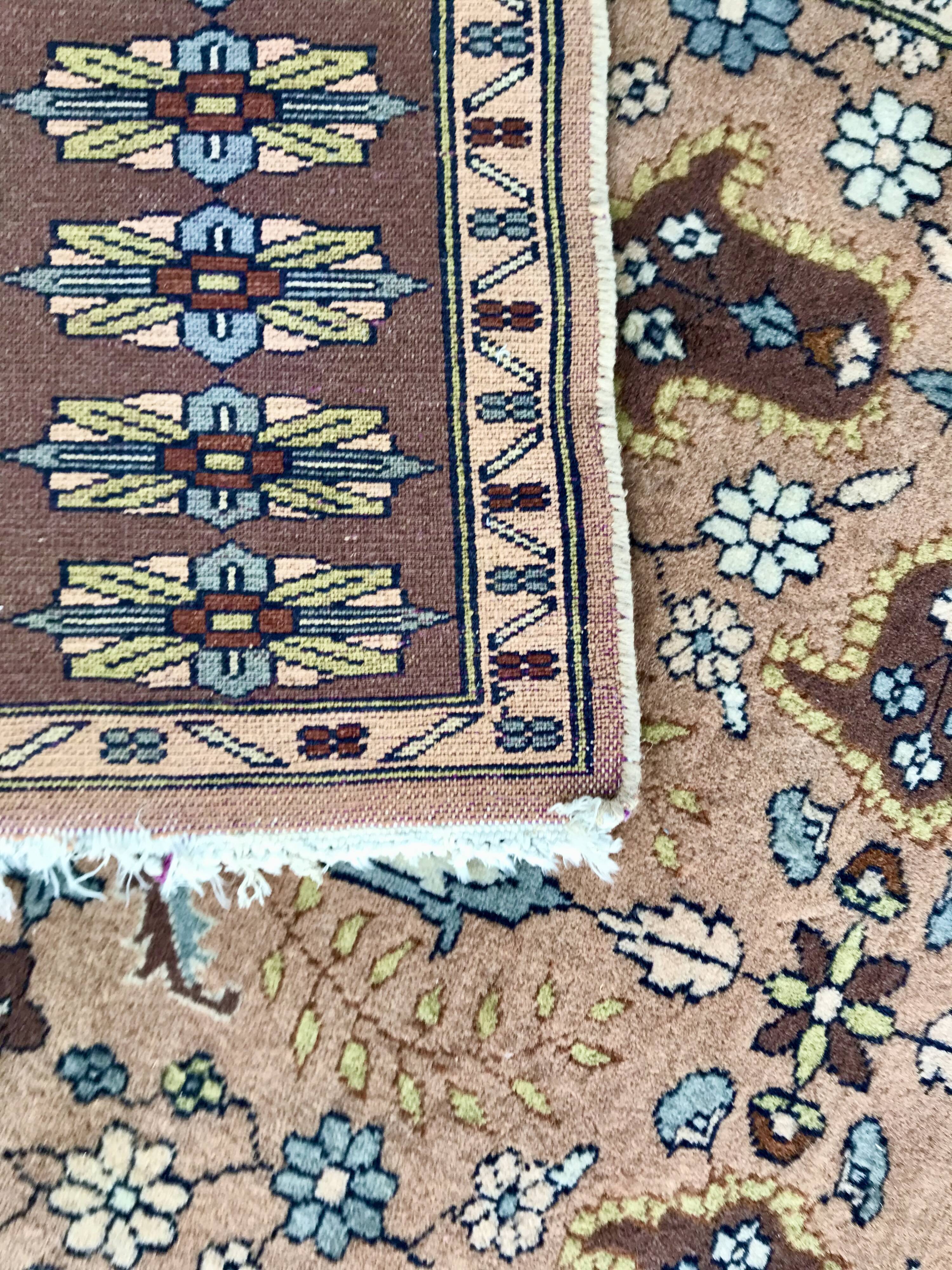 Tapis ancien noué main 185x123cm