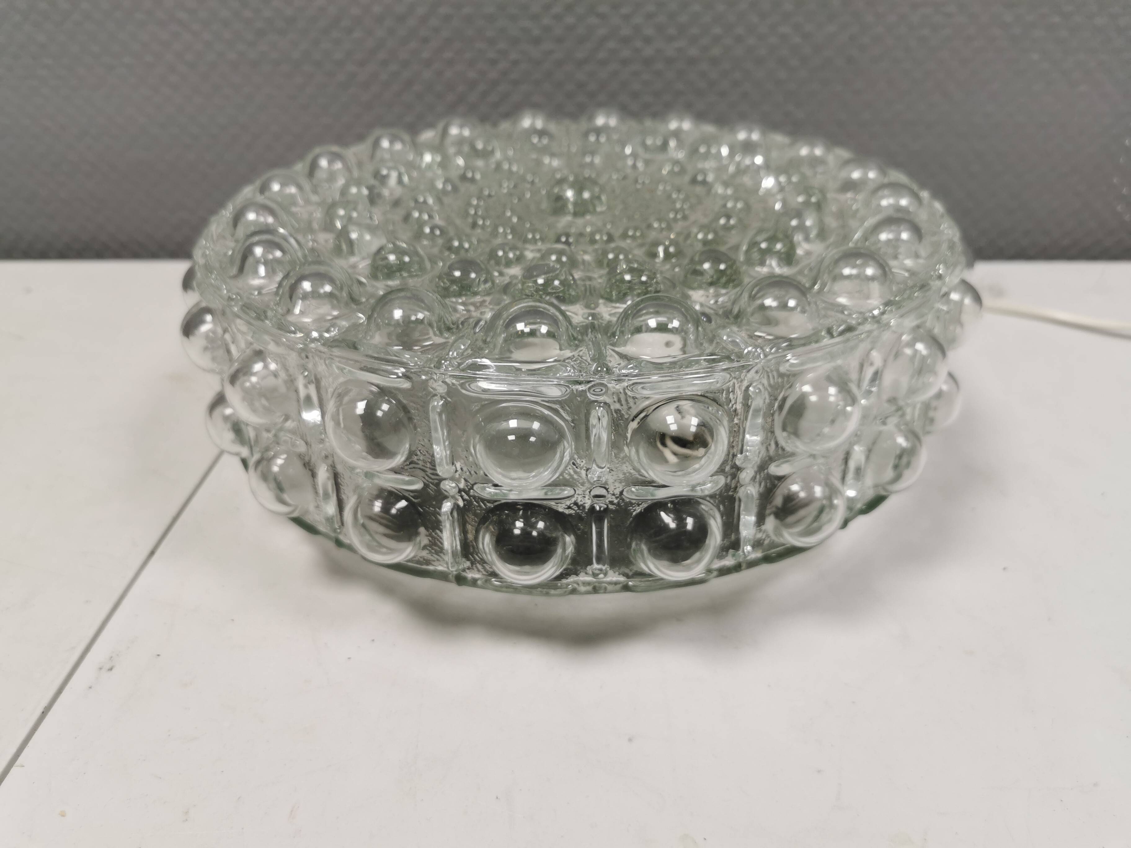 Large ceiling lamp in bubble glass by Nordisk Solar Denmark 1970-80s