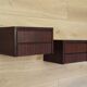 Set of hanging bedside cabinets, Danish design, 1970s, production: Denmark