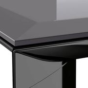 Mid Table / Console - Lacquered aluminium and black tinted glass - Italian design