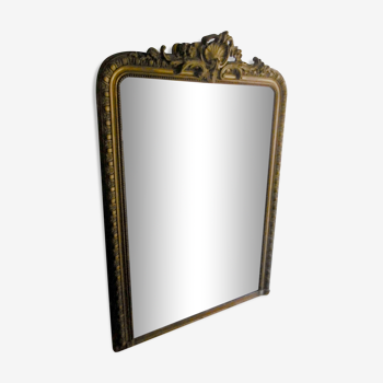 Miroir style Louis XV en bois doré - 158x110cm