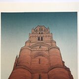 original lithograph by alain le foll, albi, 1978