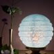 Vintage blue glass globe table lamp from Clichy