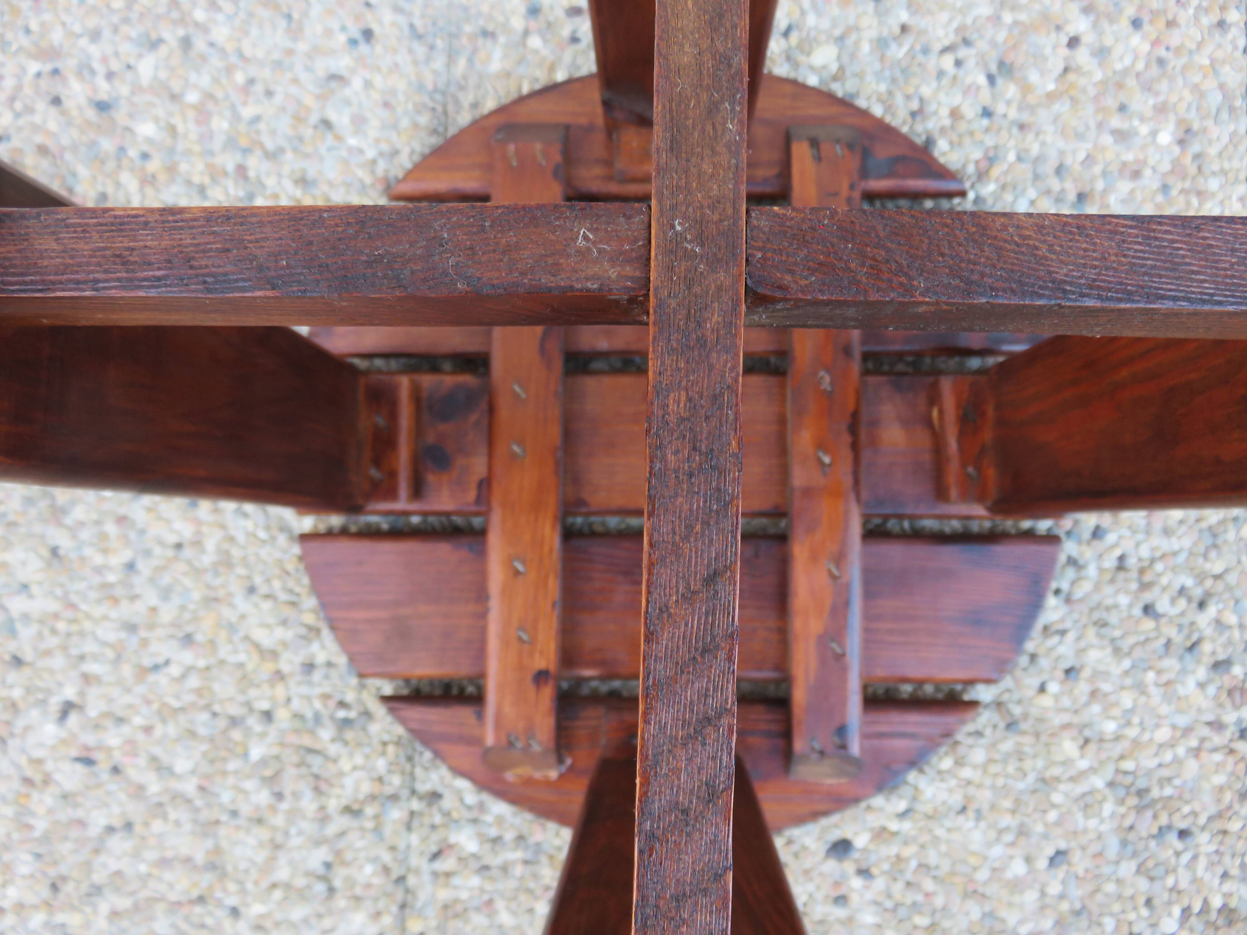 Swedish pine stool, 60s-70s
