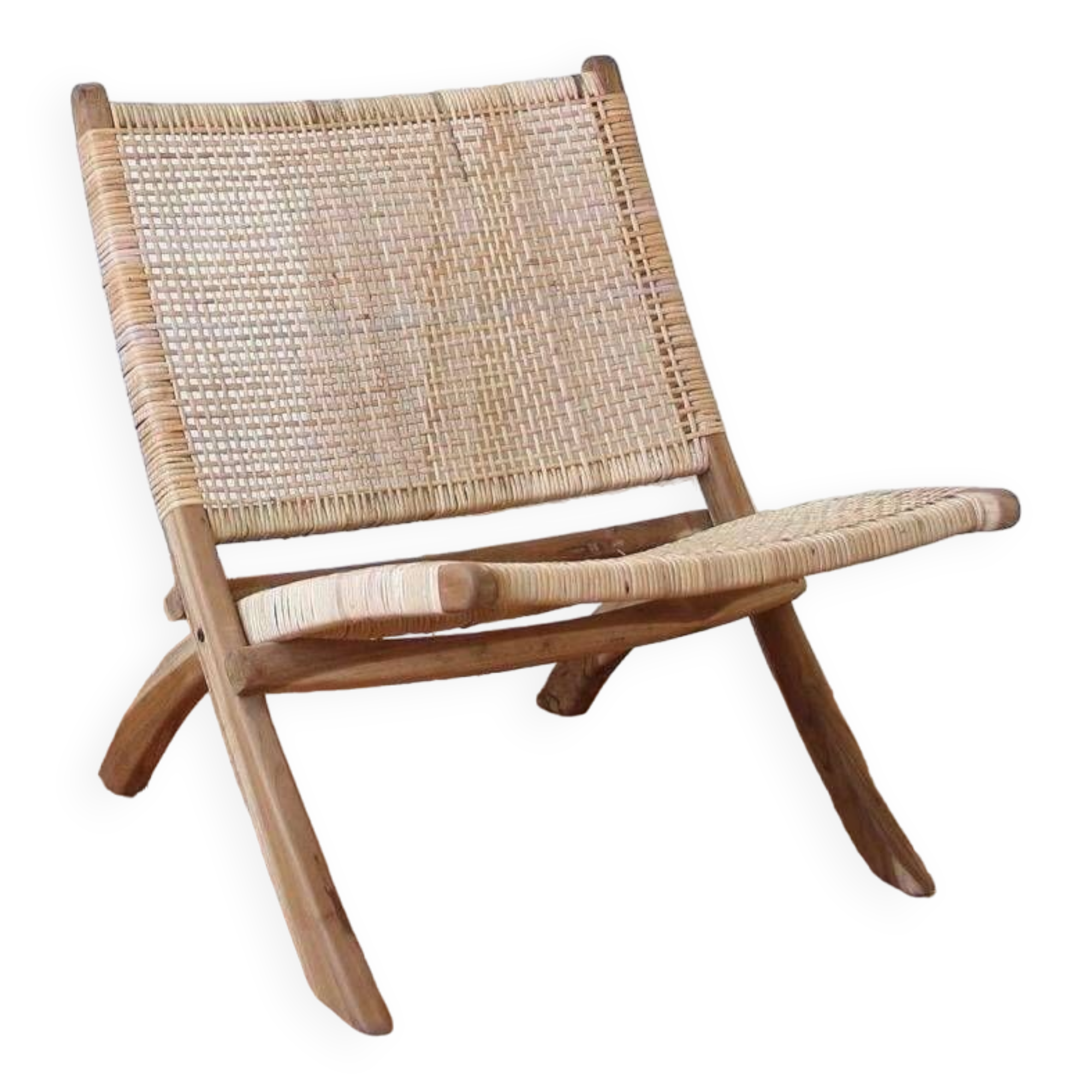 Siège / fauteuil / fauteuil pliant rétro en osier