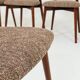 6 brown Scandinavian dining chairs