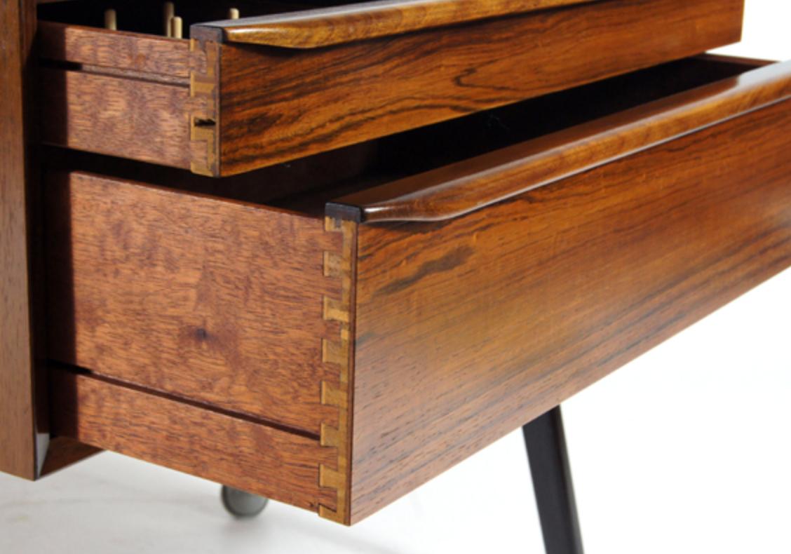 Pair of vintage Danish retro bedside tables in rosewood 60s 70s