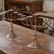 Pair of brass and copper candlesticks 1950s