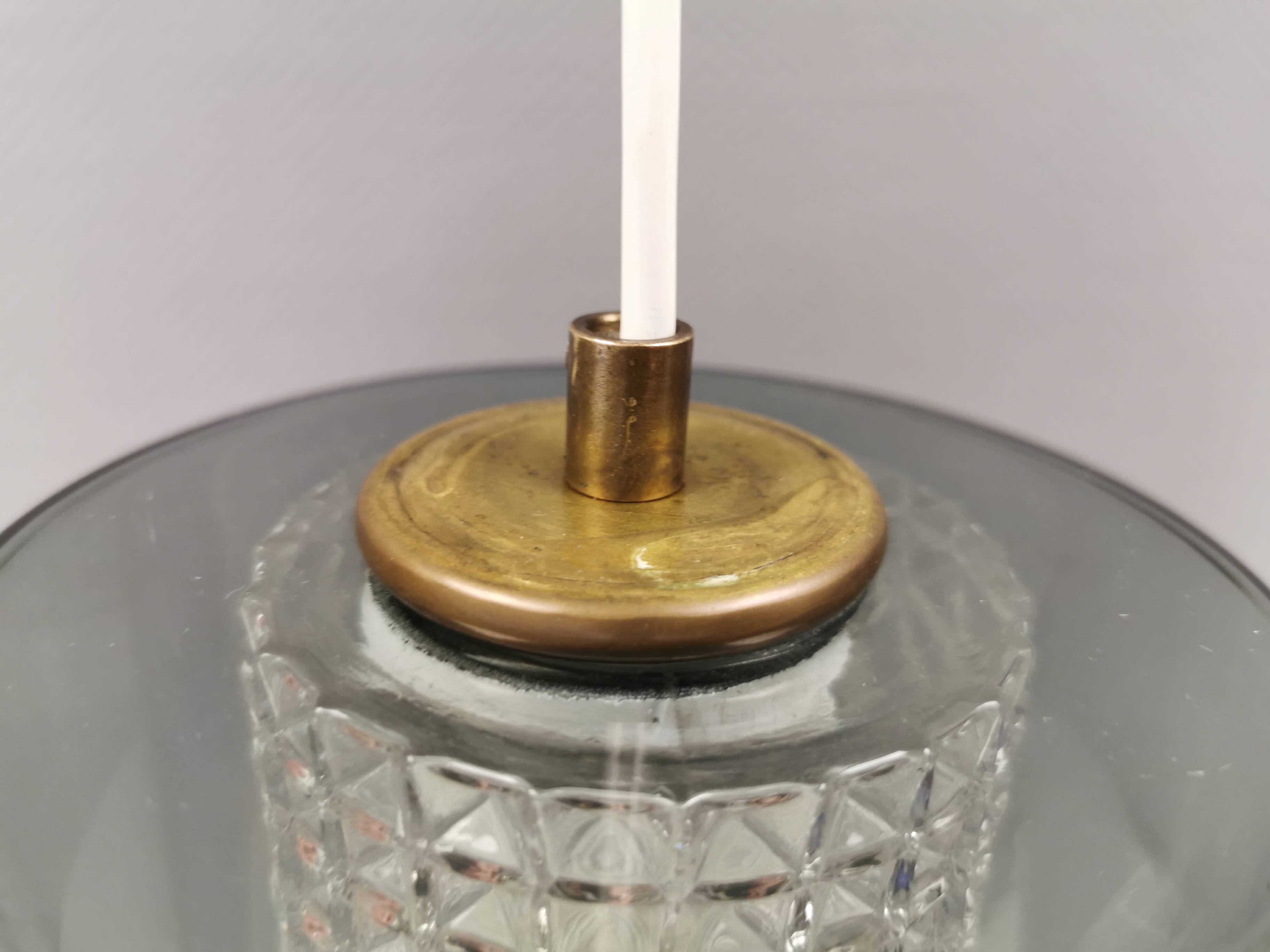 Swedish hanging lamp from Orrefors glassworks