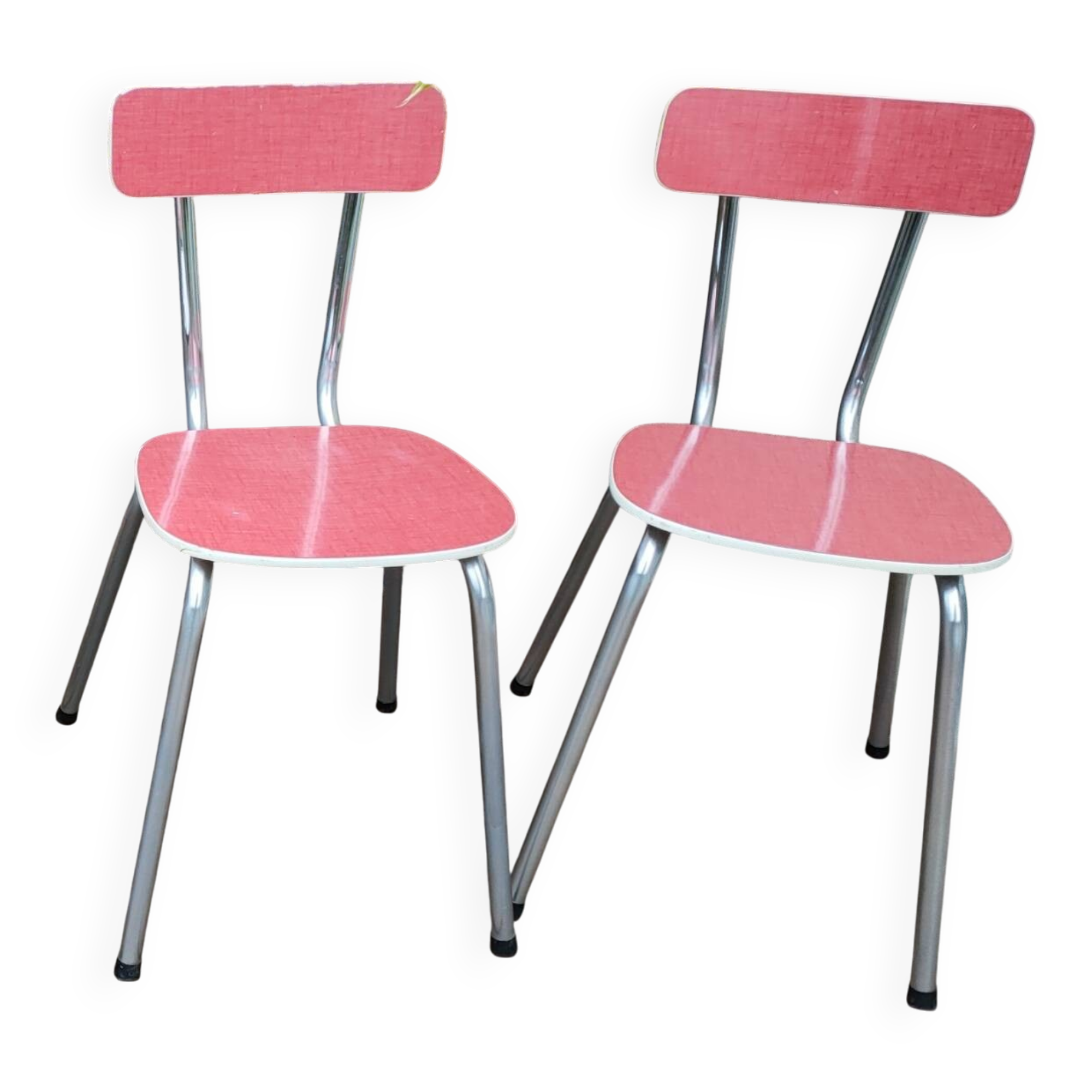 Paire de chaises en formica vintage