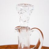 Crystal decanter with glasses, Poland, 1960s