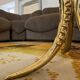 1970s side table in brass and glass