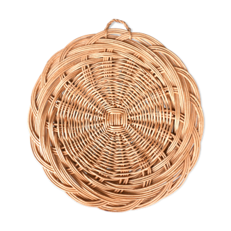 Round wicker or wall decoration, 1950s