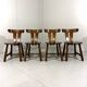 Brutalist oak dining chairs 1970’s