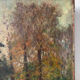 Huile sur toile  "Rivière dans les bois"
