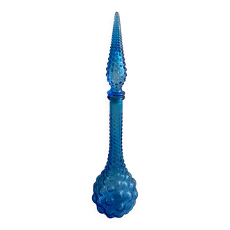 Turquoise blue employment glass carafe