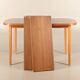 Vintage teak dining table with 2 extensions 1960 suede