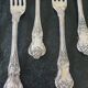 Set of 6 solid silver forks, Hénin goldsmith et cie, Minerve punch