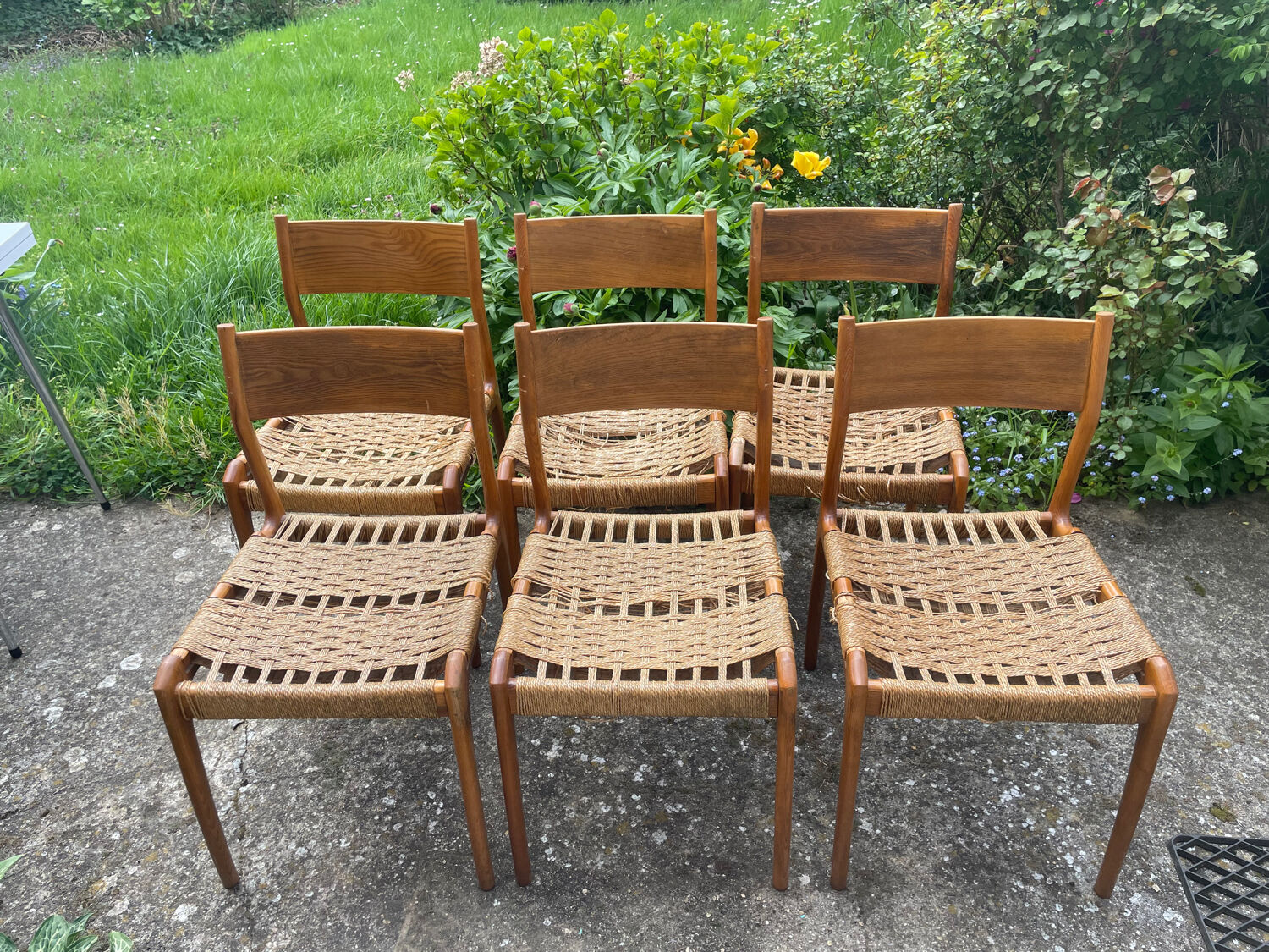 Set of 6 chairs signed GESSEF "Havana"