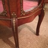Louis XV style display case in mahogany and bronze