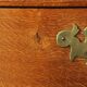 Bureau secrétaire pliant en chêne vintage des années 1960 dans le style de Kjærnulf