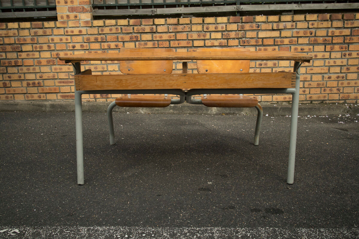School desk vintage for Kids 2 seater