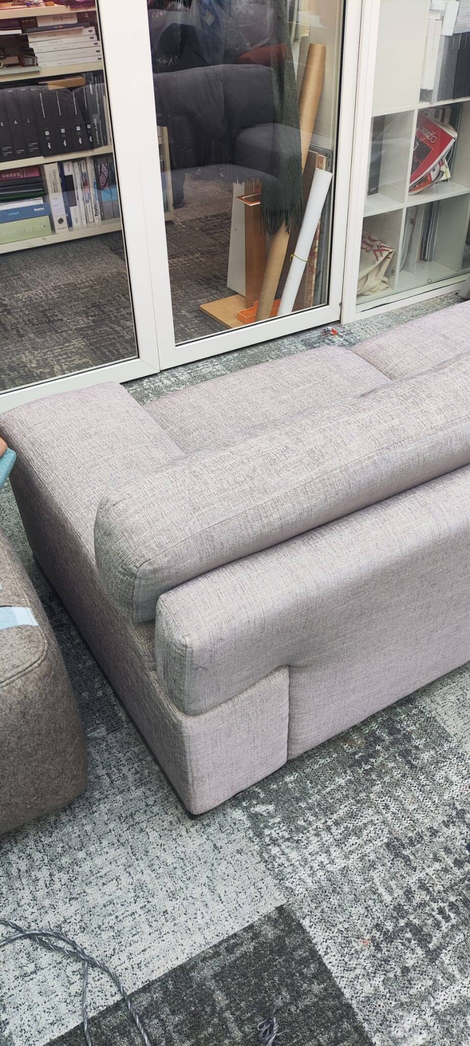 Beige 3-seater sofa, fully renovated.