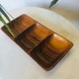 Danish teak aperitif tray