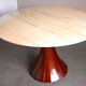 Table à manger ronde en marbre et palissandre