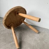 Paire de tabourets et table basse