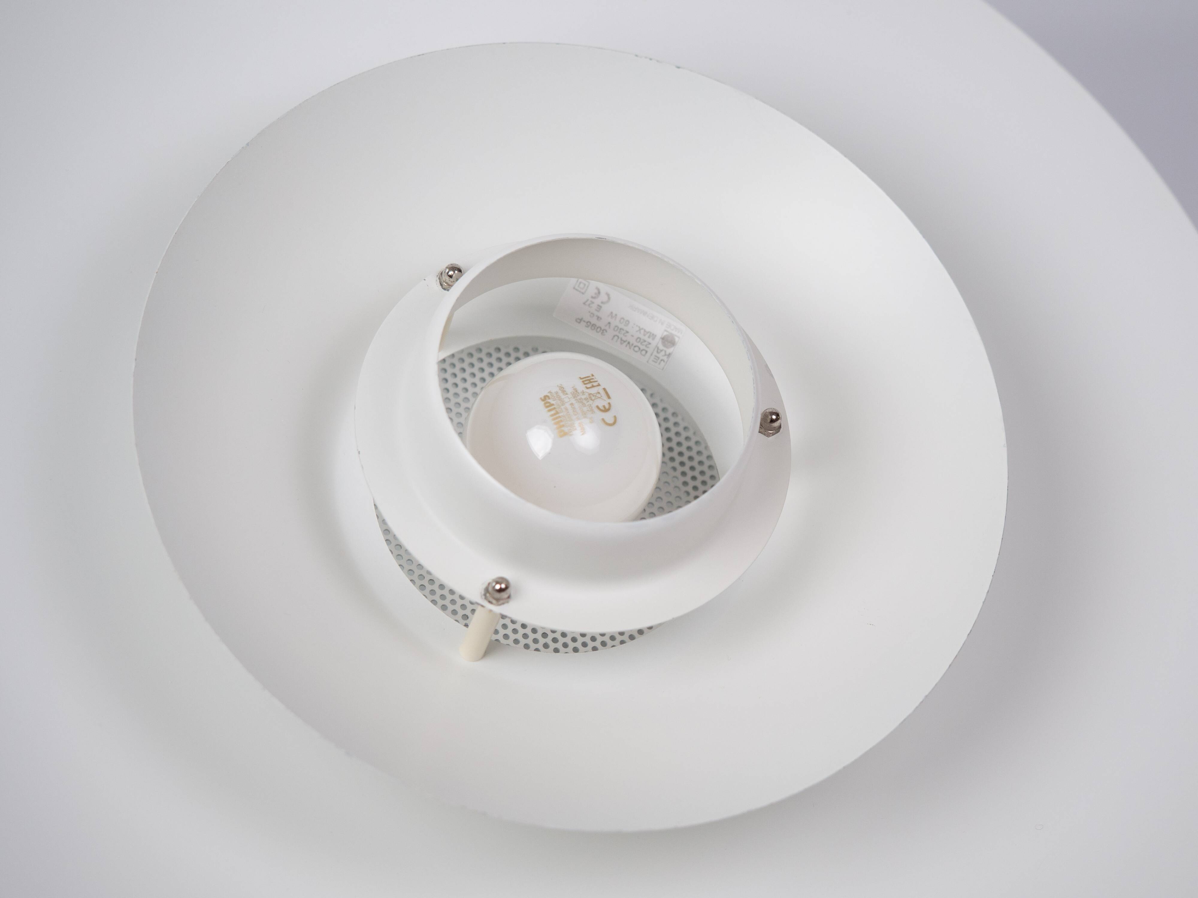 Danish vintage pendant lamp Donau by Kurt Wiborg, Jeka, 1980s