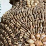 Shell vase from the 70s vintage sandblasted