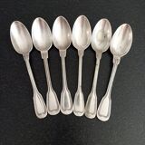Set of 6 Ercuis spoons in silver metal