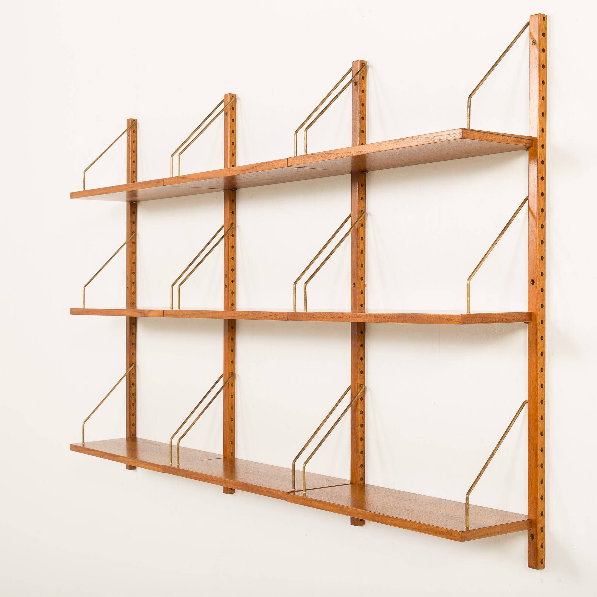 Danish mid century teak shelving unit, 1960s
