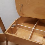 worker vintage sewing box compass feet