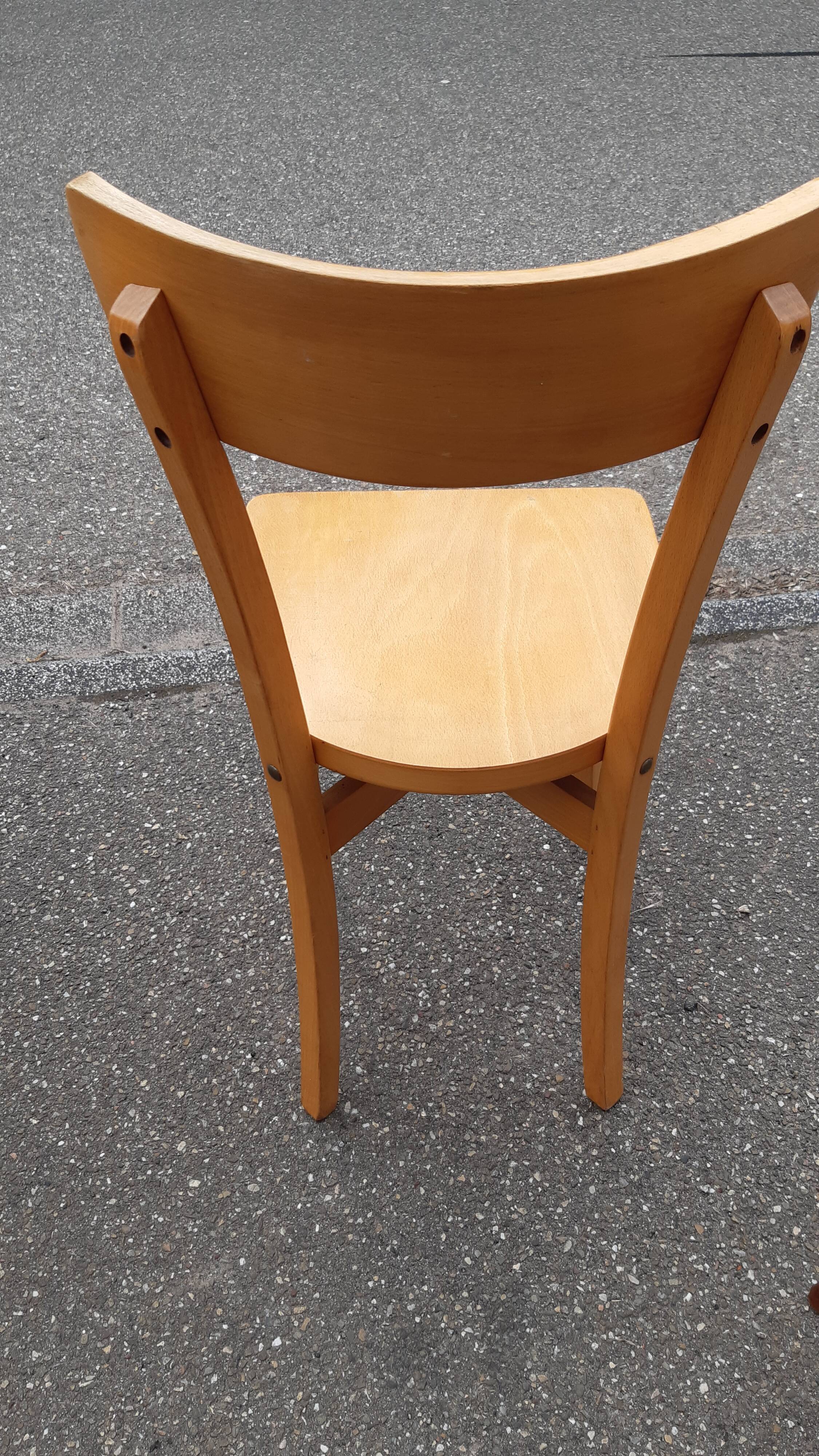 Set of 4 mismatched bistro chairs