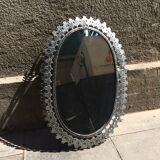 Metal oval mirror