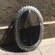 Metal oval mirror