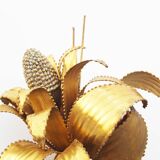 Brass torch cut 'corn cob' wall lamp