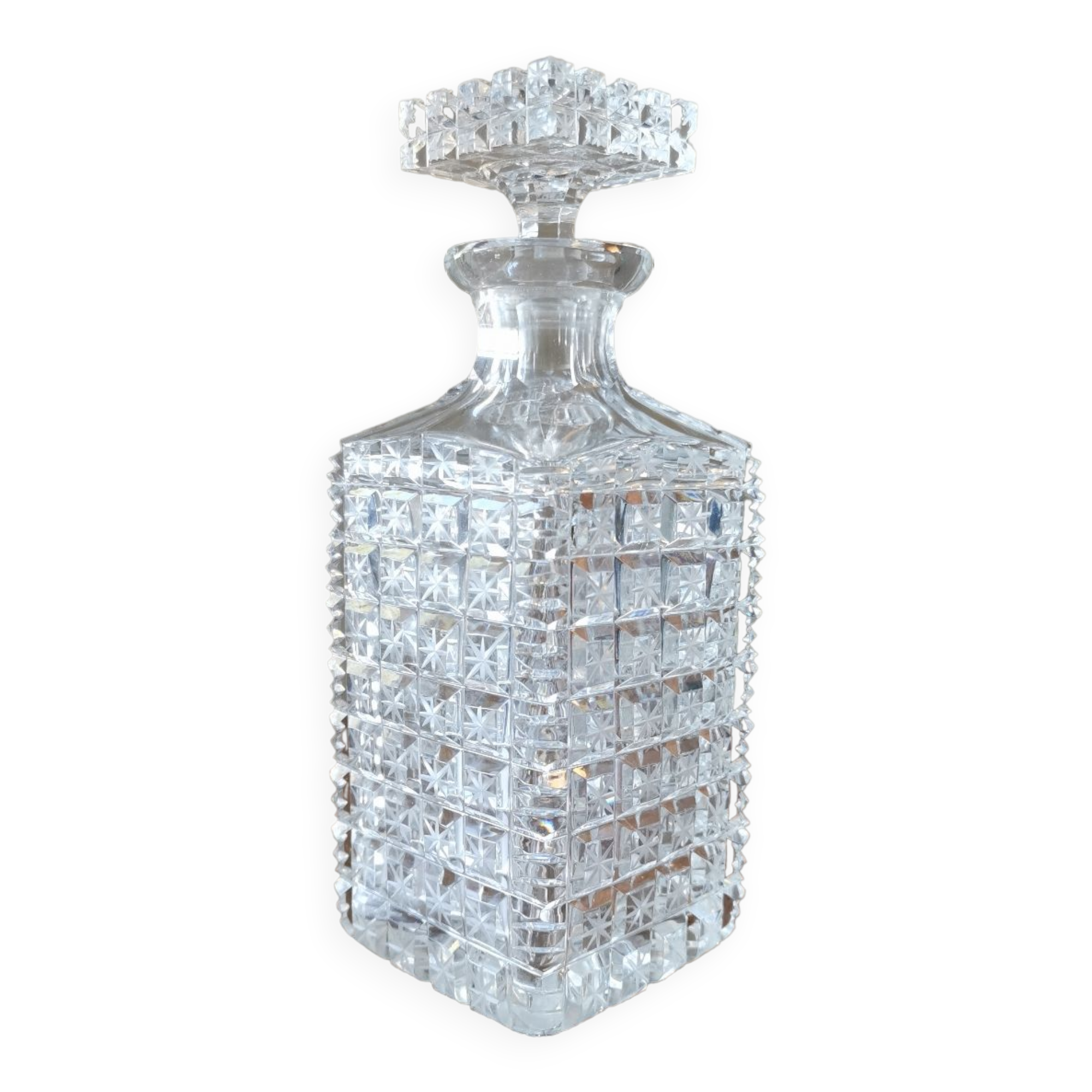 Cut crystal whiskey decanter