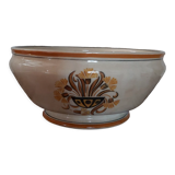 Salad bowl Creil and Montereau pattern Carnations