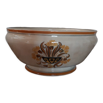 Salad bowl Creil and Montereau pattern Carnations