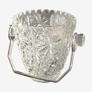 Chiseled crystal ice bucket from Buder crystal vintage