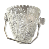 Chiseled crystal ice bucket from Buder crystal vintage